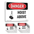 thumbnail image 1 of Hoist Above OSHA Danger Rigid Plastic Sign 18 Inch x 12 Inch - 10 Pack, 1 of 8