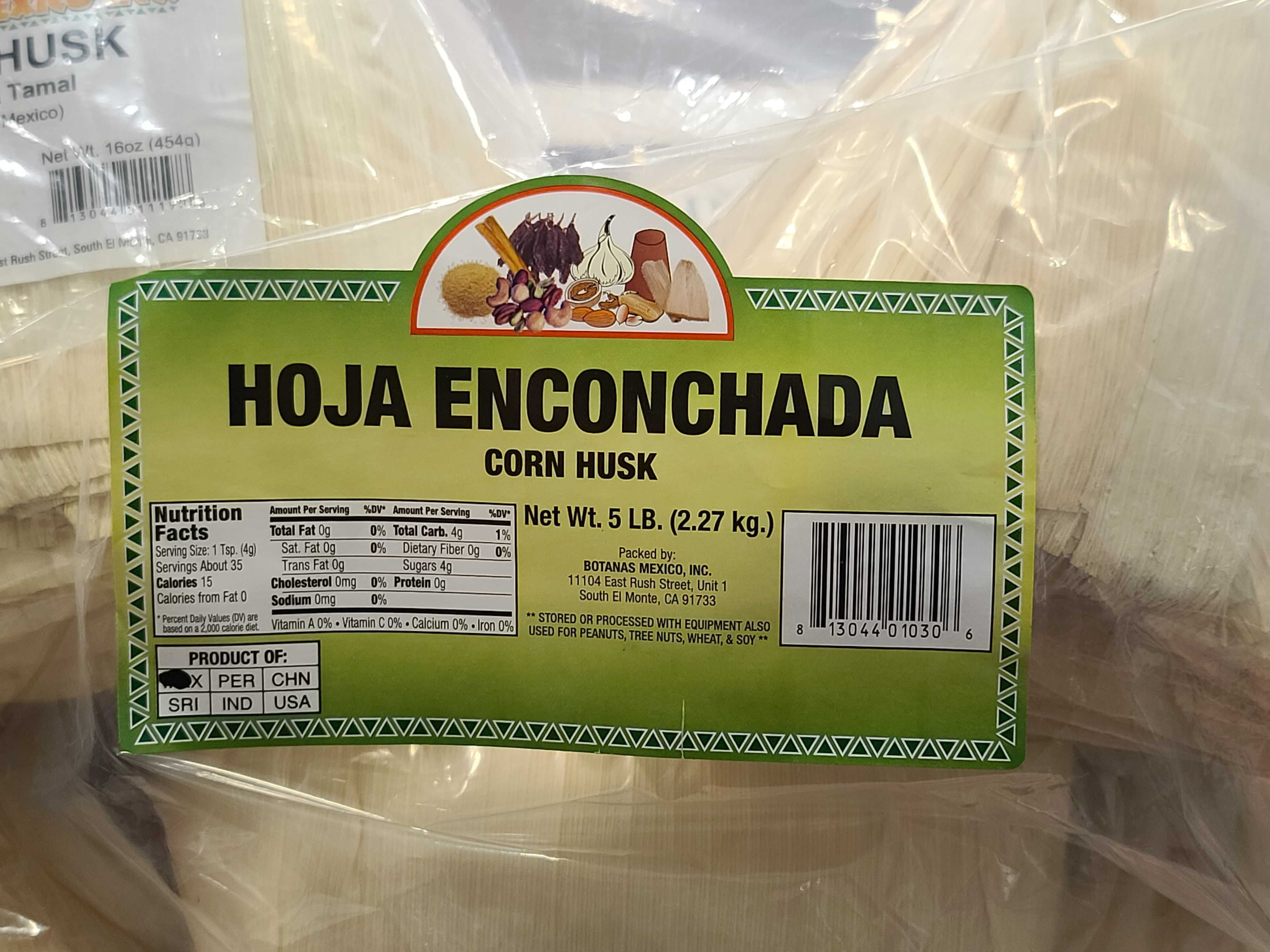 Hoja Enconchada Corn Husk 5lb Bag Dried Corn Husks For Tamales