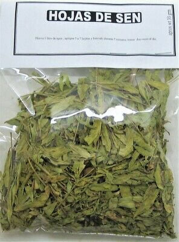 Hojas de Sen (Senna Leaves) Dried, 30 Grams (About 1 Ounce) Pack