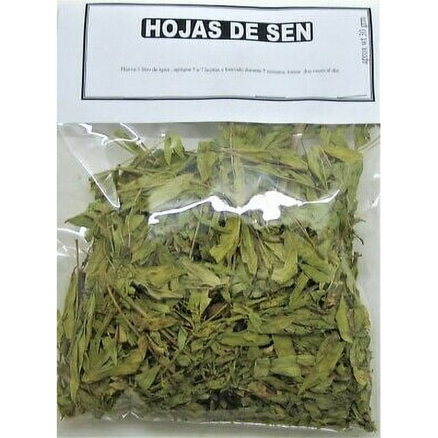 Hojas de Sen (Senna Leaves) Dried, 30 Grams (About 1 Ounce) Pack
