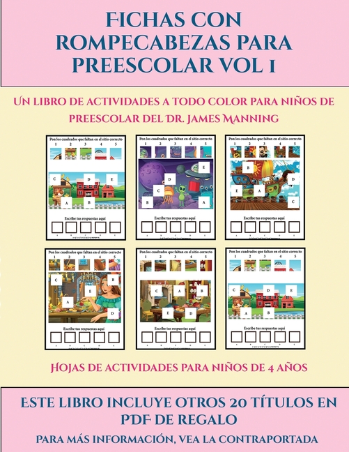 Hojas de actividades para nios de 4 aos Fichas con rompecabezas para ...