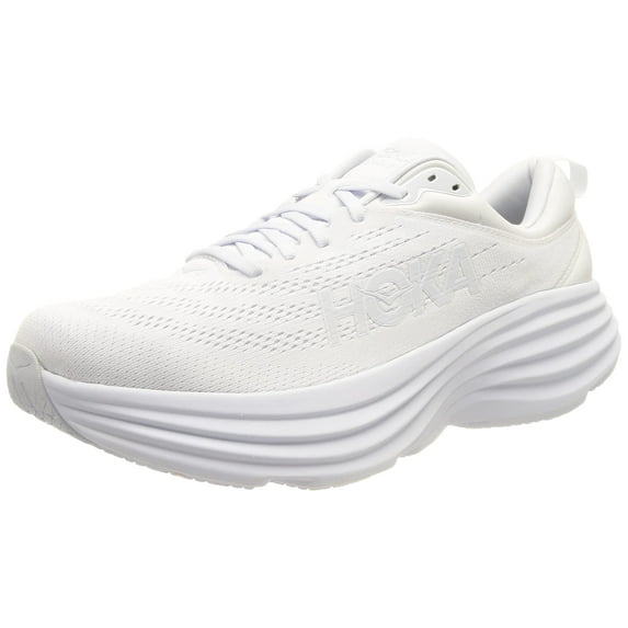 Hoka Bondi 8 Women's Running Shoes, Athletic Shoes, Women Sneaker White