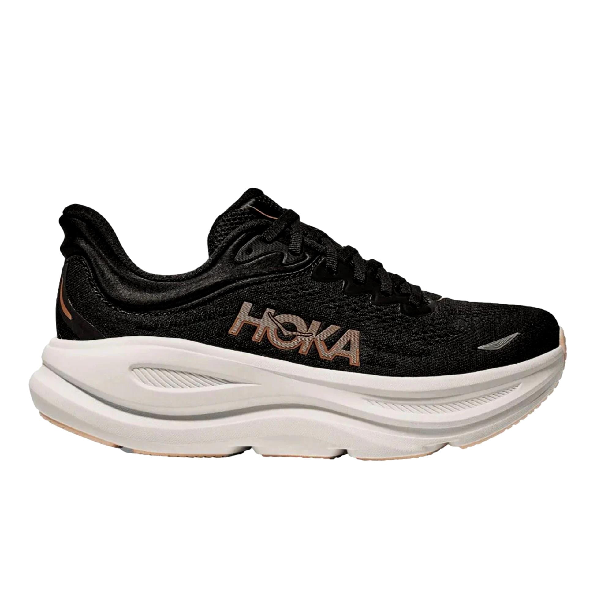 Hoka Bondi 9 Black / Rose Gold 1162012-BRGL Women's Size 6 - Walmart.com