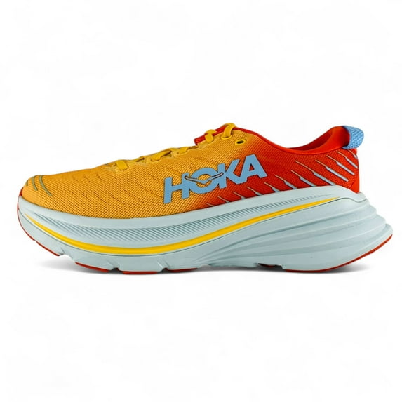 Hoka Bondi X Fiesta Amber Yellow Men's Running Shoes 1113512-FAYW, Men's U.S. Shoe Size 12.5