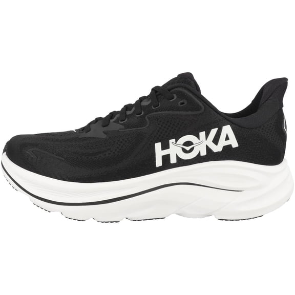 Hoka Men's Clifton 10 Sneaker, Black/White, 7.5