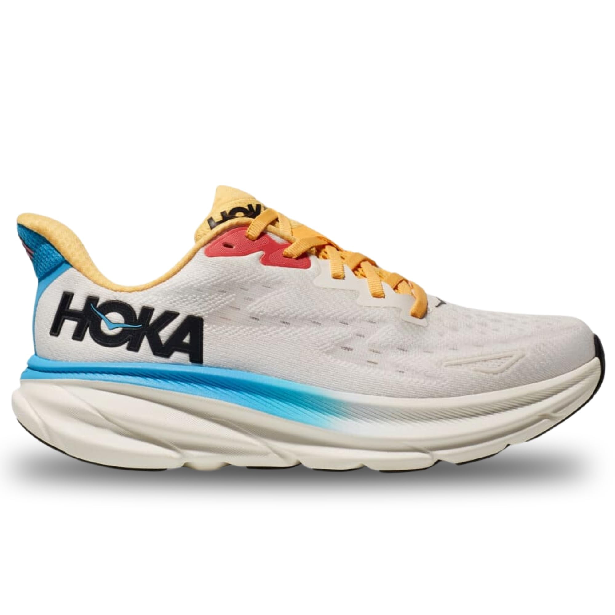 Hoka Clifton 9 Running Shoes Donna White Blue, Blanc De Blanc Swim Day, 36 EU