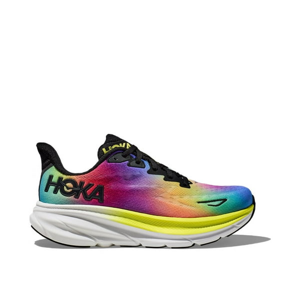Hoka Clifton Lightweight Cushioned Men's Shoes, Black/Multi-Color, 9.5