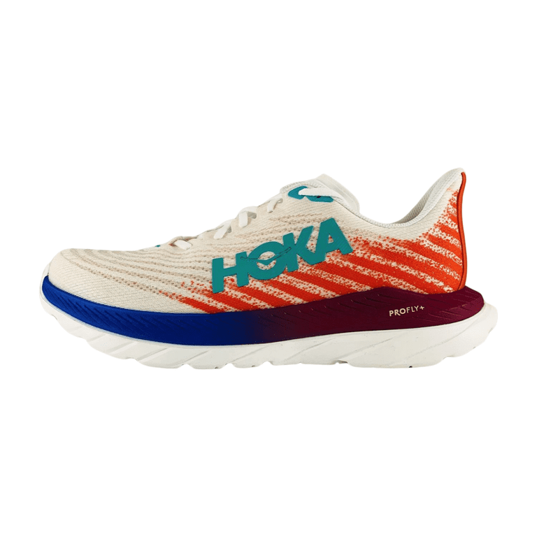 Size 11D - Hoka One One Men’s Mach 5 Running Shoes White 1127893 WFM Hoka Mach 5 - White - Flame – Fit2Run main image 3