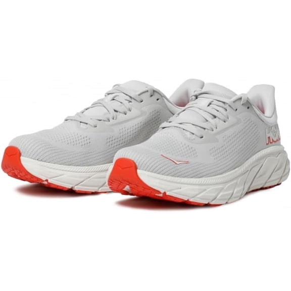 Hoka Men's Arahi 7 Running Shoes, Cosmic Grey/Tomato, US 14 Medium