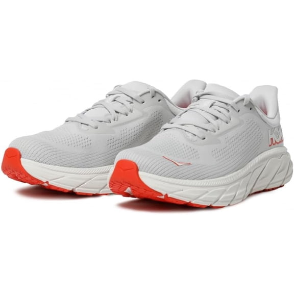 Hoka Men's Arahi 7 Running Shoes, Cosmic Grey/Tomato, US 7.5 Medium