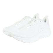 Hoka Mens Clifton 10 Sneaker, White/White, 12