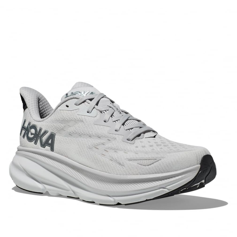 Hoka Men's Clifton 9 Sneaker, Nimbus Cloud/Steel Wool, 10