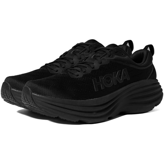 Hoka Mens Bondi 8 Running Shoe - Black/Black - Size 10D
