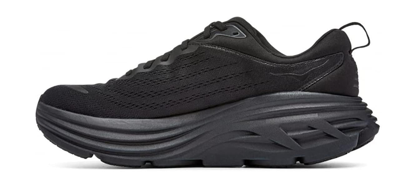 Hoka Mens Bondi 8 Running Shoe - Black/Black - Size 10D - Walmart.com