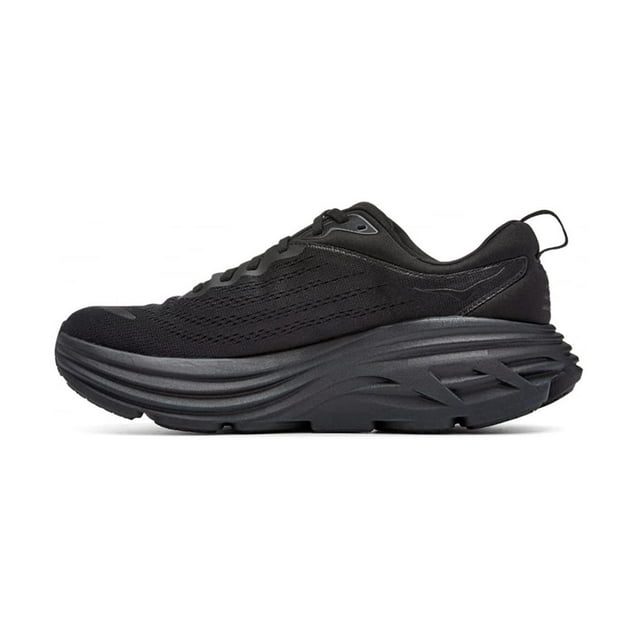 Hoka Mens Bondi 8 Running Shoe - Black/Black - Size 10D - Walmart.com
