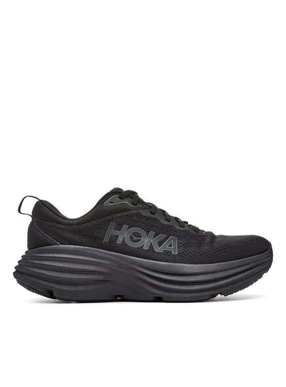 Hoka Mens Bondi 8 Running Shoe - Black/Black - Size 9D
