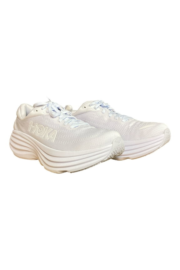 One Mens Bondi 8 Road Running Shoes - White - 9