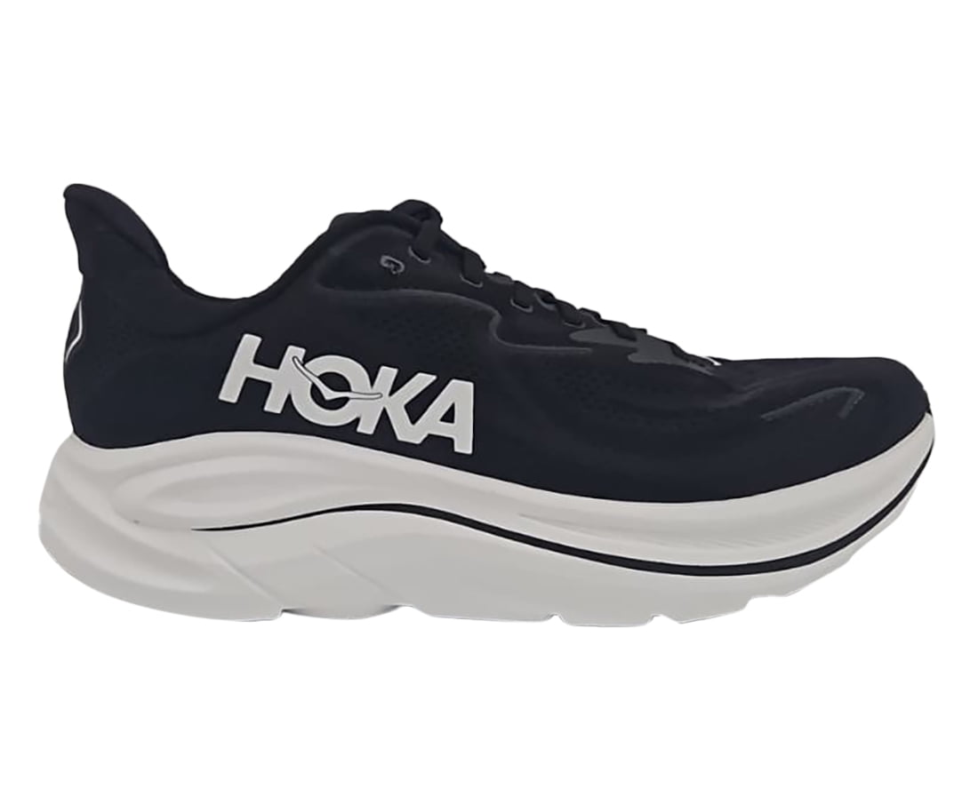 Hoka One Mens Clifton 10 Road Running Shoes - Black/White