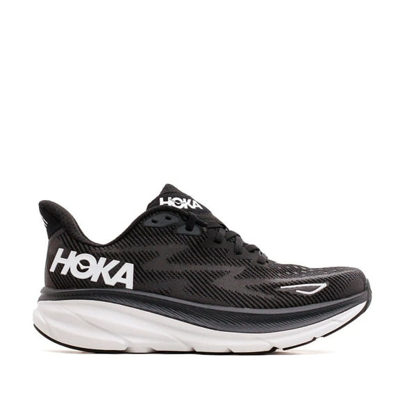 Hoka One Mens Clifton 9 Road Running Shoes - Black/White - 13