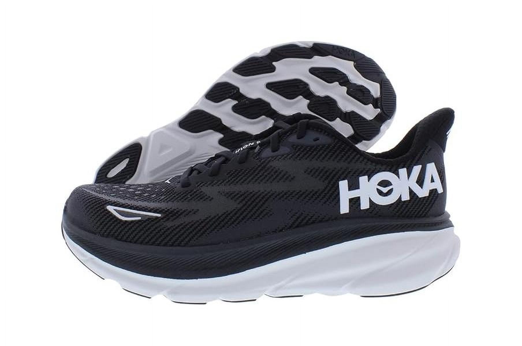 Hoka One Mens Clifton 9 Road Running Shoes - Black/White - 9  display picture 1