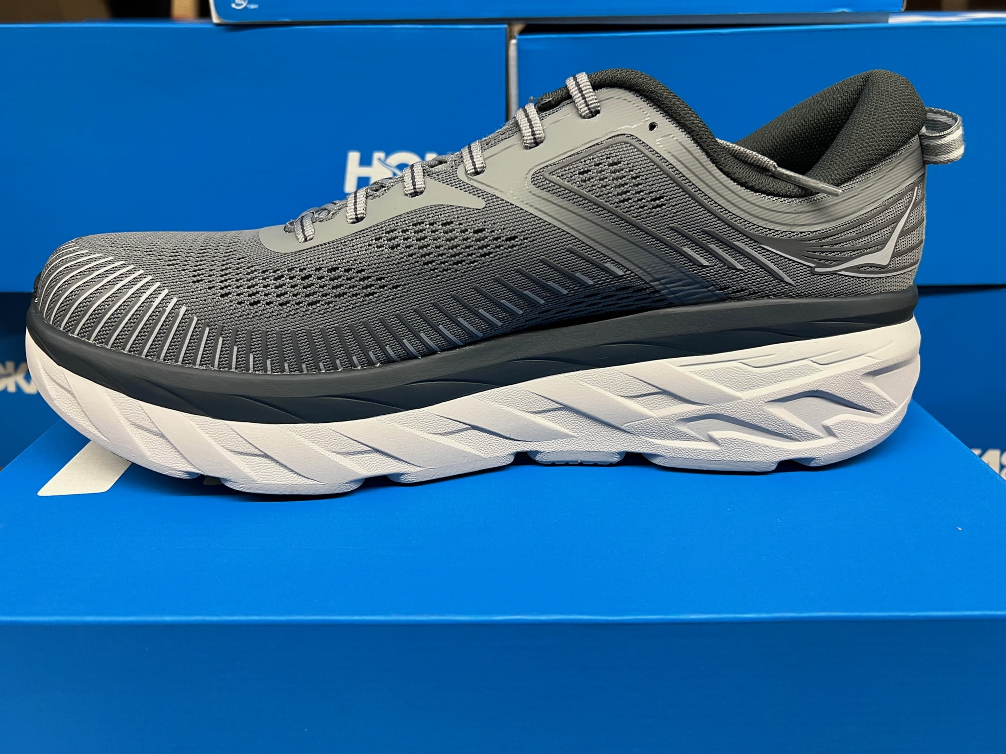 Hoka One One‎ Bondi 7 Shoes Mens Size 12.5 Running Athletic Max Cushion Comfort Men main image 2
