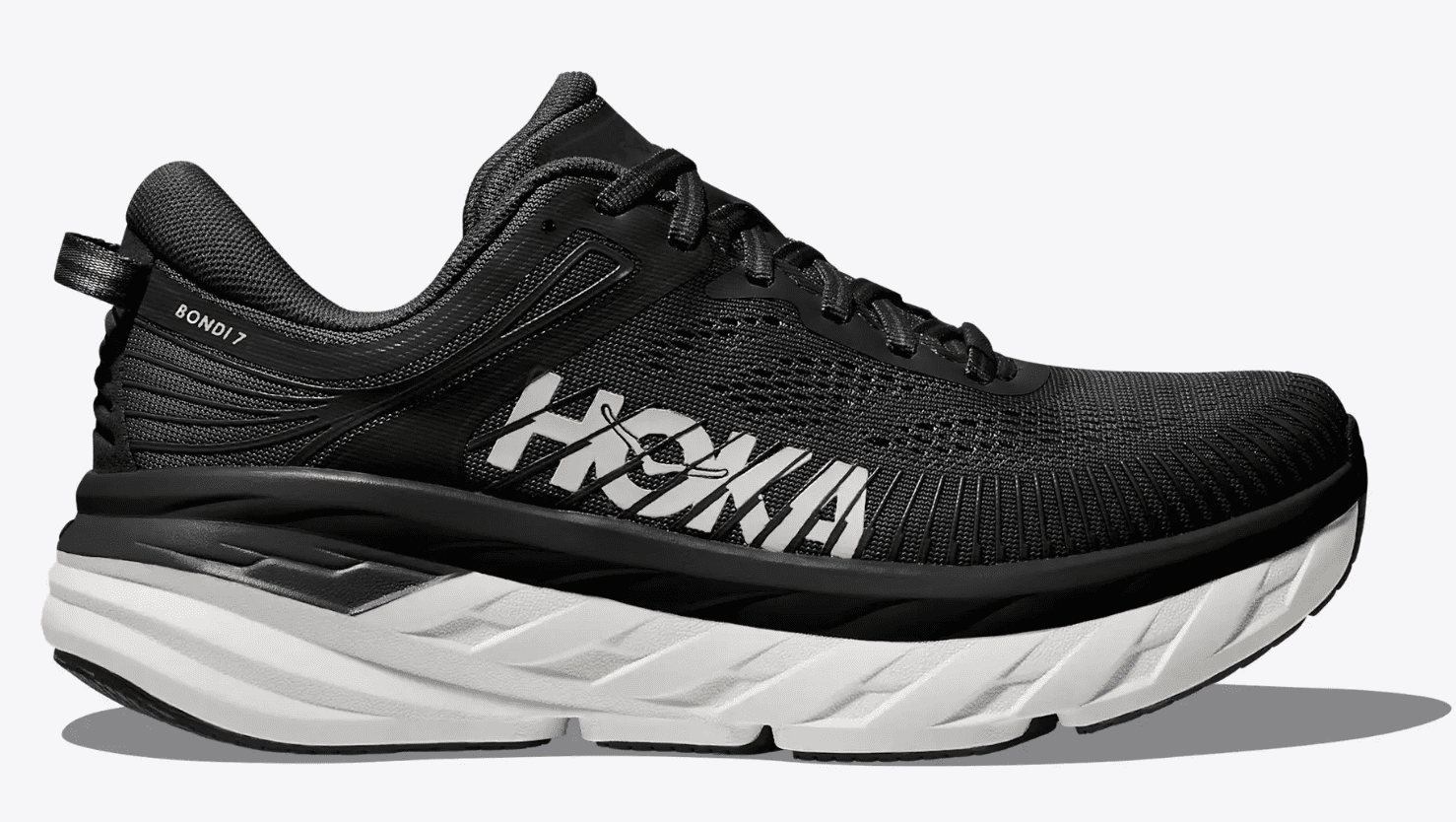 Hoka One One Women's Bondi 7 everyday shoes, 9 US ( WIDE ), Black