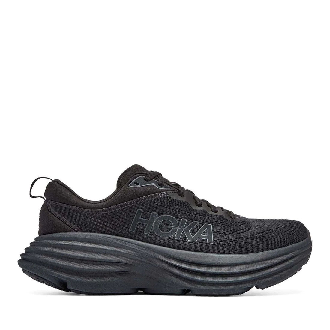 HOKA ONE Bondi 8 Womens Running Shoes - Black - 7 - Walmart.com