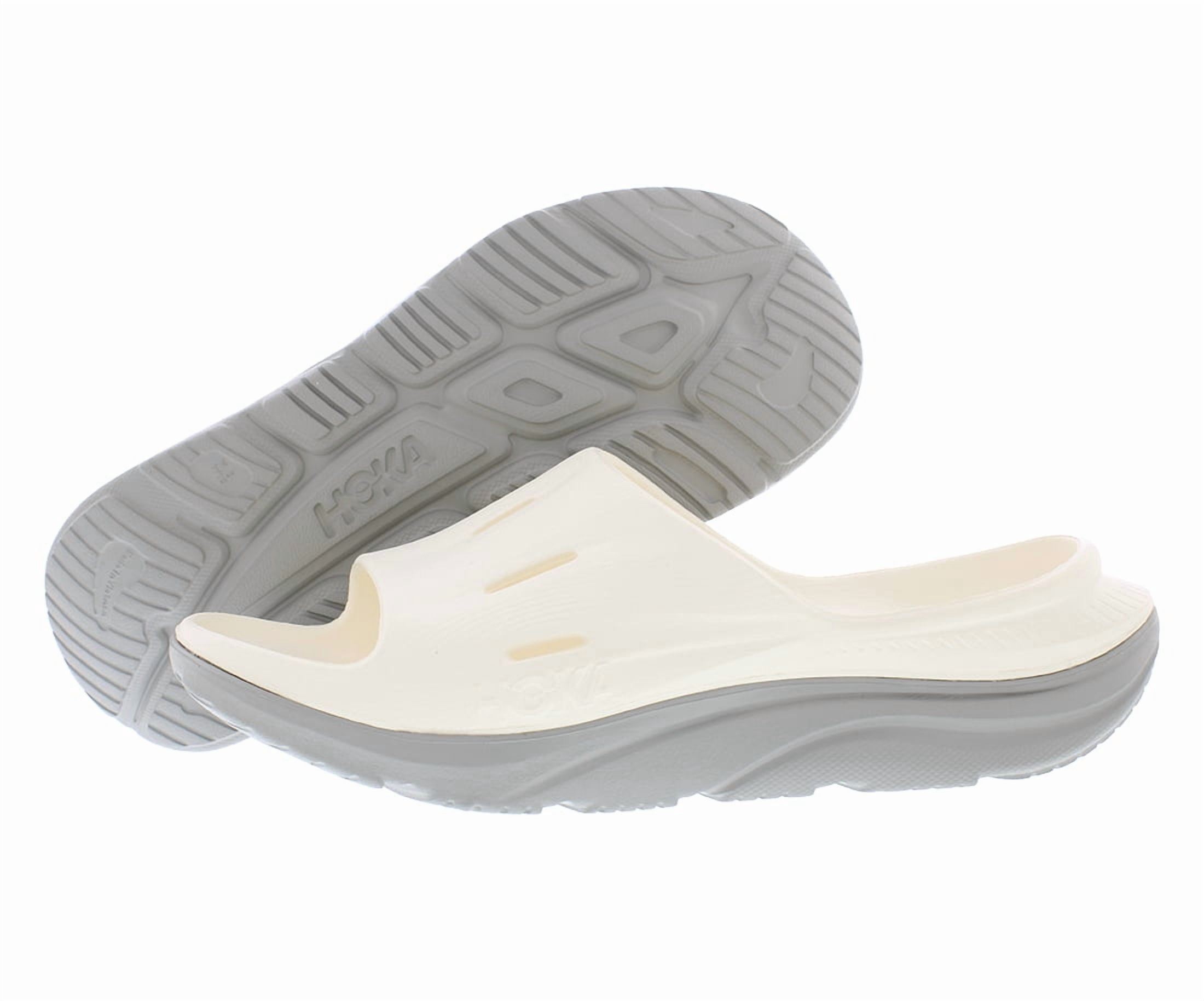 Hoka Unisex Ora Recovery Slide 12 Sandals, Alabaster/Stardust, US