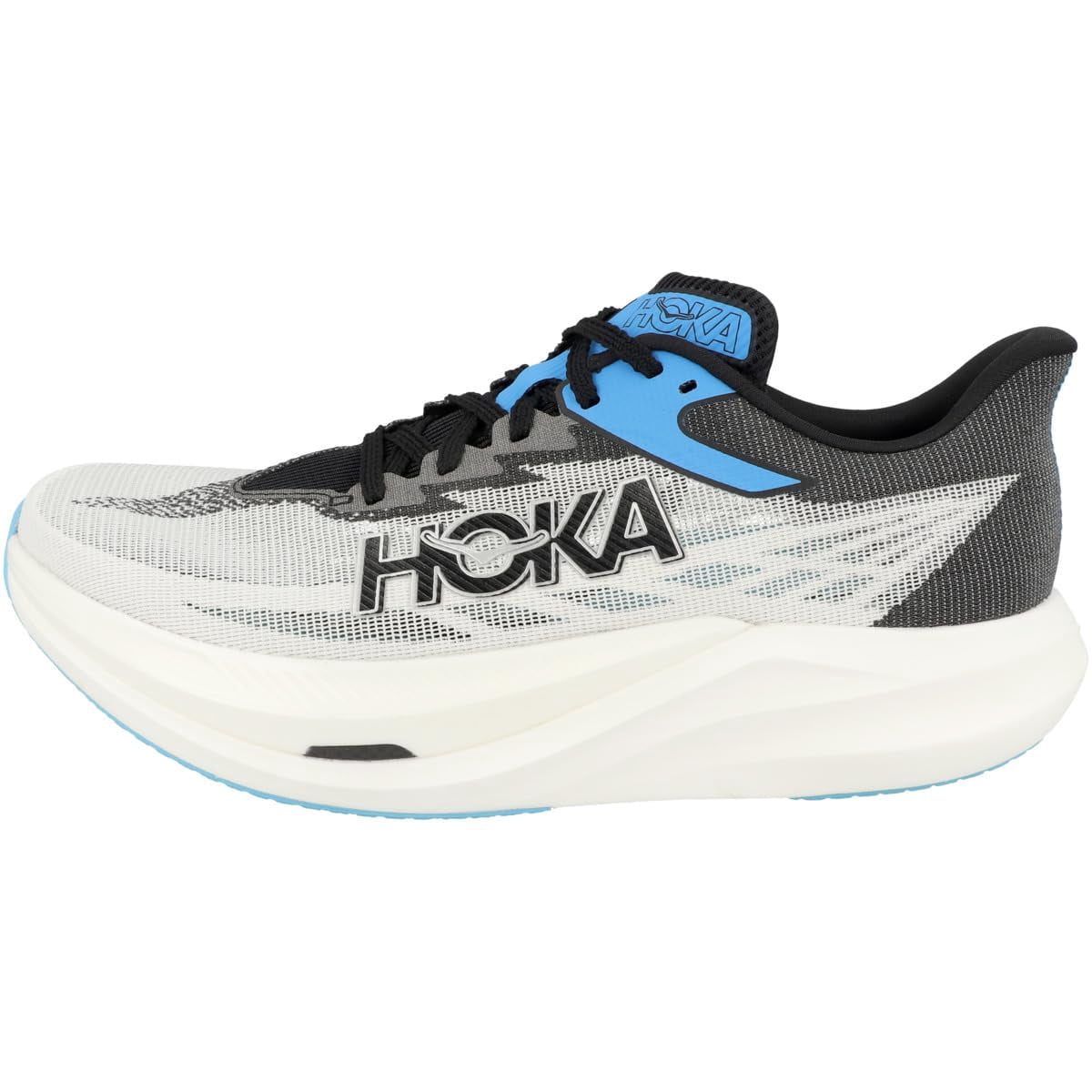 Hoka Unisex Rocket X 3 Sneaker, White/Black, 9.5 US Men 