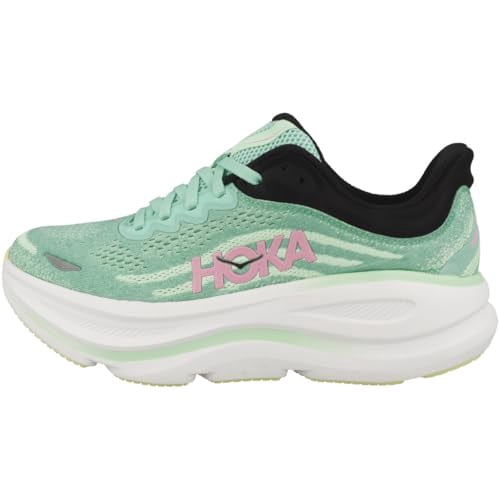 Hoka Women's Bondi 9 Sneaker, Blue Spark/Mint Fluorite, 7.5