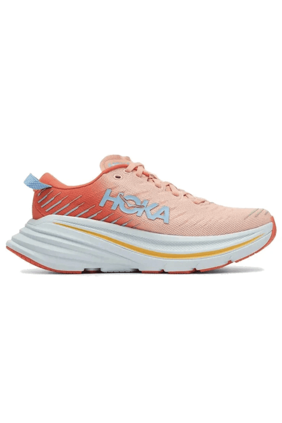 Women's Bondi X Running Shoes, Camellia/Peach Parfait, 5 US Meduim