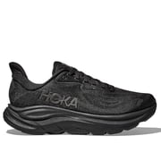 Hoka Womens Clifton 10 Sneaker, Black/Black, 9.5