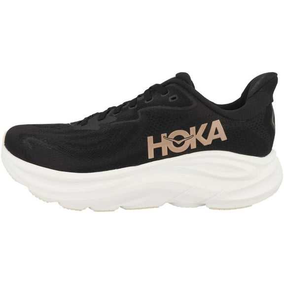 Hoka Women's Clifton 10 Sneaker, Black/Rose Gold