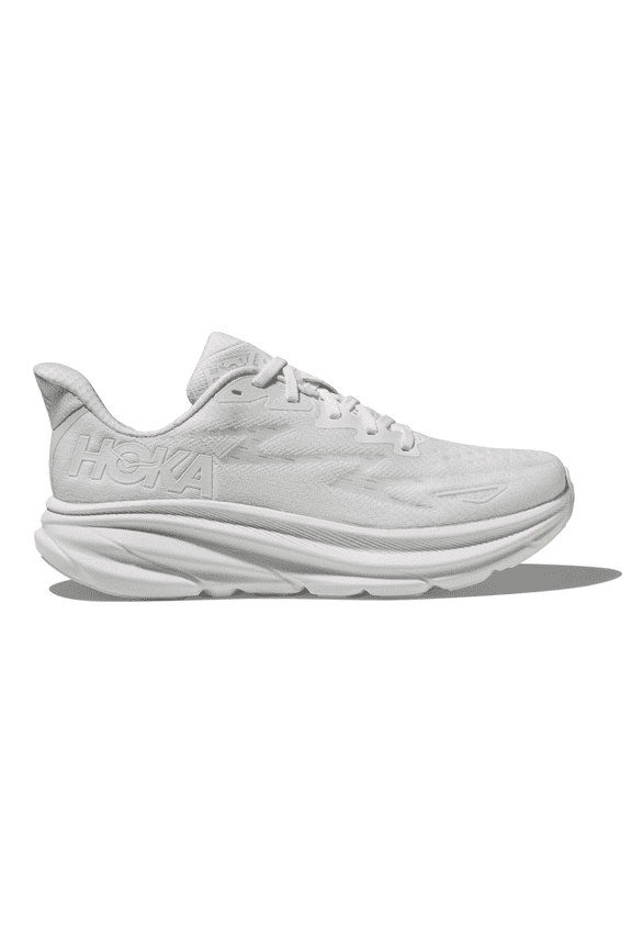 Women's Clifton 9 Every Day Shoes , White/White, Size 7.5 US ( WIDE )