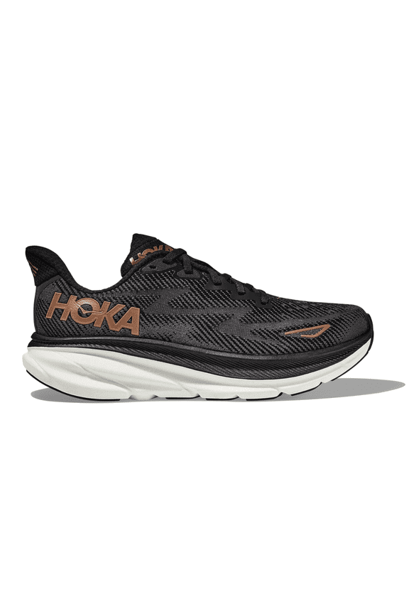 Women's Clifton 9 Every day shoes, Black/Copper,  Size US 10 ( WIDE )