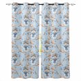 thumbnail image 1 of Hokiten Blue Coastal Christmas Blackout Curtains | Light Blocking Print Window Curtains, Xmas Snowman Shell Starfish Thermal Insulated Window Drapes for Living Room Kitchen (2 Panels, 104"W x 63"L), 1 of 7