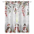 thumbnail image 1 of Hokiten Christmas Snowman Blackout Curtains | Light Blocking Print Window Curtains, Xmas Snowflake Berry Botanical Thermal Insulated Window Drapes for Living Room Kitchen Cafe (2 Panels, 84"W x 54"L), 1 of 7
