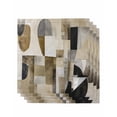 thumbnail image 1 of Hokiten Kitchen Dinner Napkins Set of 4 Abstract Black Brown Cloth Napkins Reusable Washable Table Napkins for Weddings Cocktail Parties Holiday Table Decor 20x20 Inch, 1 of 8