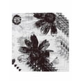 thumbnail image 1 of Hokiten Kitchen Dinner Napkins Set of 4 Black White Spring Floral Cloth Napkins Reusable Washable Table Napkins for Weddings Cocktail Parties Holiday Table Decor 20x20 Inch, 1 of 8