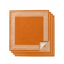 Hokiten Kitchen Dinner Napkins Set of 4 Burnt Orange Geometric Cloth Napkins Reusable Washable Table Napkins for Weddings Cocktail Parties Holiday Table Decor 20x20 Inch