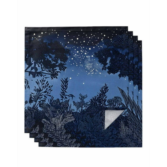 Hokiten Kitchen Dinner Napkins Set of 4 Forest Botanical Cloth Napkins Reusable Washable Table Napkins for Weddings Cocktail Parties Holiday Table Decor 20x20 Inch