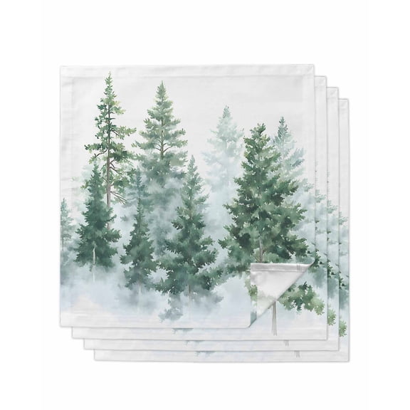 Hokiten Kitchen Dinner Napkins Set of 4 Forest Green Cloth Napkins Reusable Washable Table Napkins for Weddings Cocktail Parties Holiday Table Decor 20x20 Inch