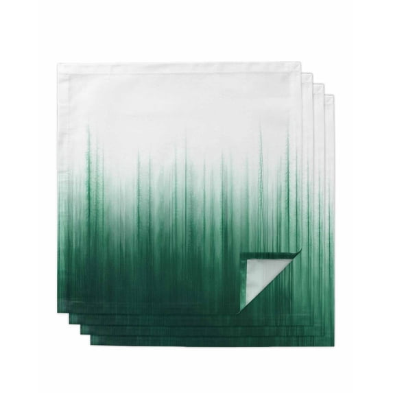 Hokiten Kitchen Dinner Napkins Set of 4 Green Ombre Stripe Cloth Napkins Reusable Washable Table Napkins for Weddings Cocktail Parties Holiday Table Decor 20x20 Inch