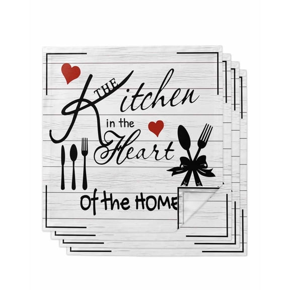 Hokiten Kitchen Dinner Napkins Set of 4 Kitchen Tableware Cloth Napkins Reusable Washable Table Napkins for Weddings Cocktail Parties Holiday Table Decor 20x20 Inch