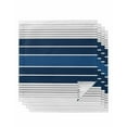 thumbnail image 1 of Hokiten Kitchen Dinner Napkins Set of 4 Lake Blue Stripes Cloth Napkins Reusable Washable Table Napkins for Weddings Cocktail Parties Holiday Table Decor 20x20 Inch, 1 of 8