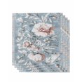 thumbnail image 1 of Hokiten Kitchen Dinner Napkins Set of 4 Light Blue Pink Floral Cloth Napkins Reusable Washable Table Napkins for Weddings Cocktail Parties Holiday Table Decor 20x20 Inch, 1 of 8