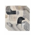 thumbnail image 1 of Hokiten Kitchen Dinner Napkins Set of 4 Modern Grey Beige Cloth Napkins Reusable Washable Table Napkins for Weddings Cocktail Parties Holiday Table Decor 20x20 Inch, 1 of 8