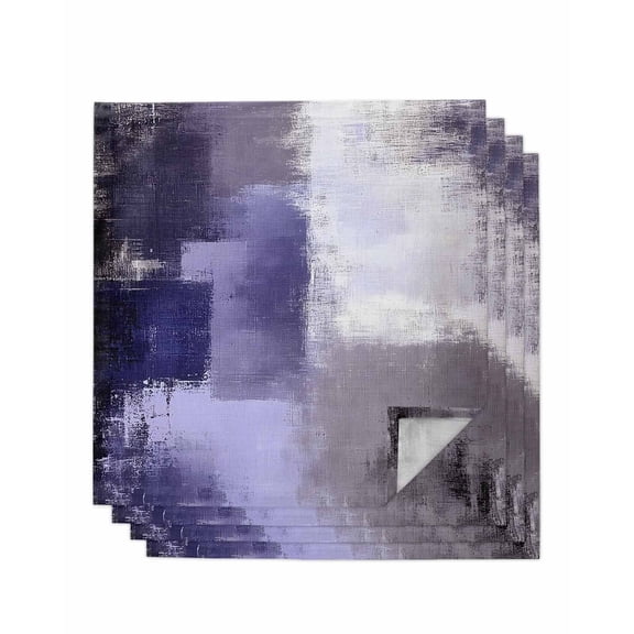 Hokiten Kitchen Dinner Napkins Set of 4 Purple Gray Cloth Napkins Reusable Washable Table Napkins for Weddings Cocktail Parties Holiday Table Decor 20x20 Inch