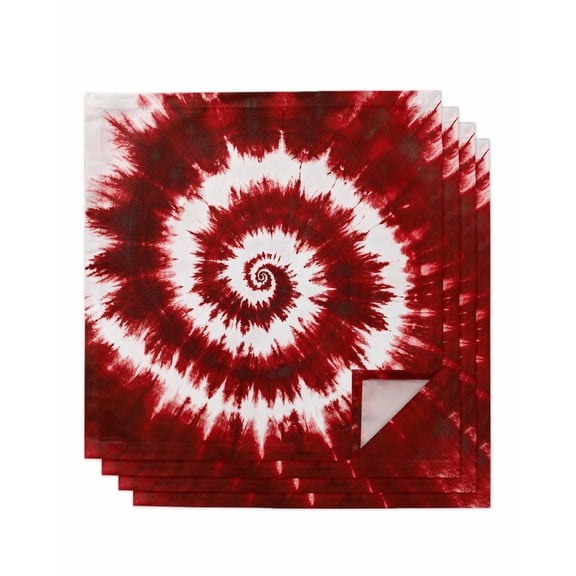 Hokiten Kitchen Dinner Napkins Set of 4 Red Ombre Cloth Napkins Reusable Washable Table Napkins for Weddings Cocktail Parties Holiday Table Decor 20x20 Inch