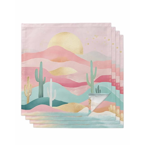 Hokiten Kitchen Dinner Napkins Set of 4 South West Boho Cloth Napkins Reusable Washable Table Napkins for Weddings Cocktail Parties Holiday Table Decor 20x20 Inch